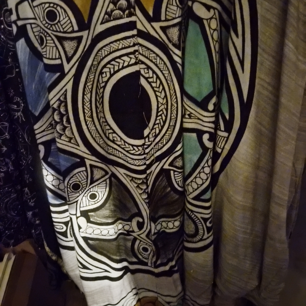 Multicolor Patterned Women's Cloak - image 3